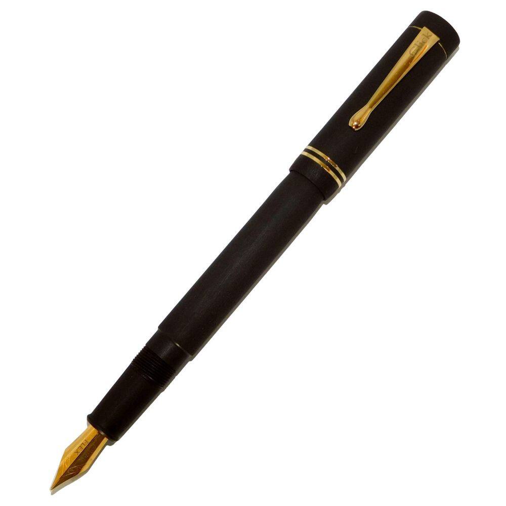 Caneta Tinteiro Click Renaissance Ebonite Carbon Preta Gt