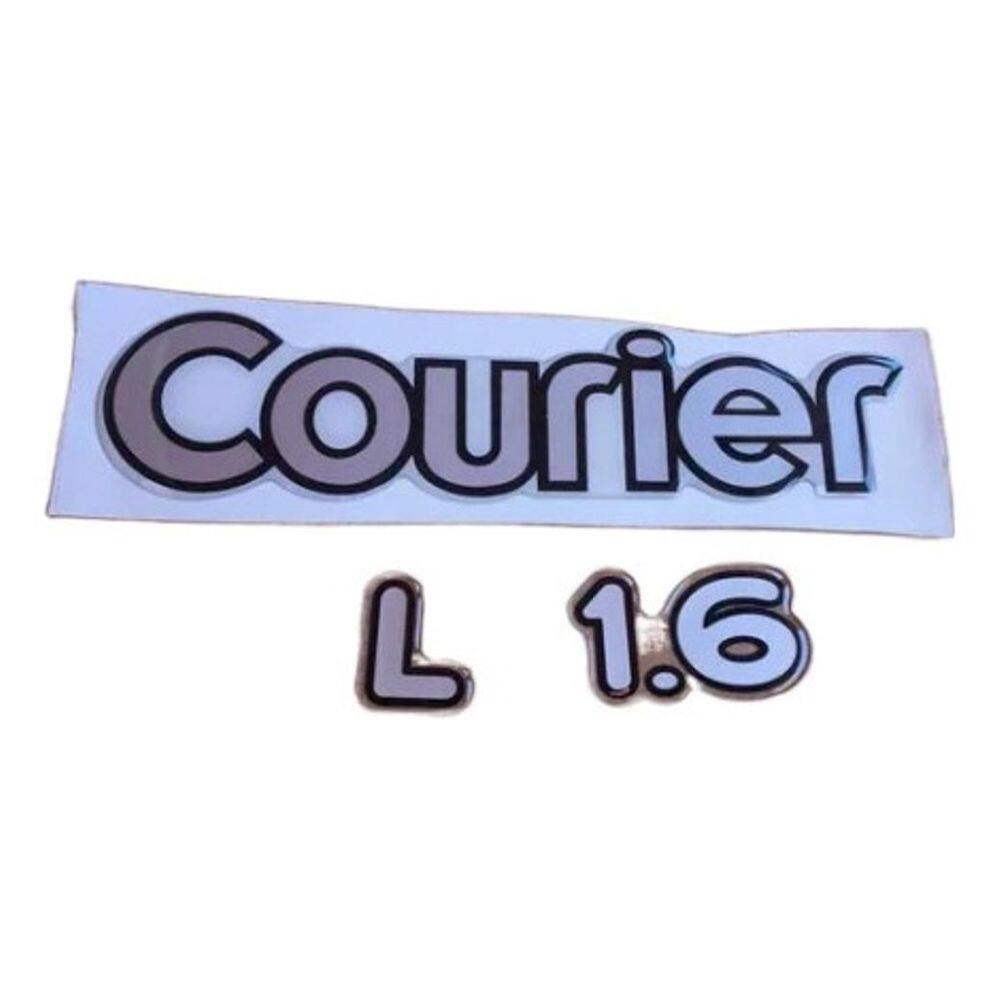 Kit 3 Emblema Courier L 1.6 Adesivo Resinado 2001 Em Diante