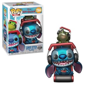 Boneco Funko Pop Plus Disney Lilo & Stitch Gamer Metálico