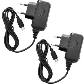 Kit 2 Carregadores De Celular Micro USB Bivolt Fonte Preto