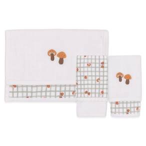 Kit de 2 Toalhas de Boca - Coleção Amigos da Floresta - Mini & Co