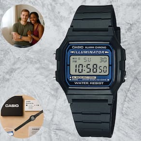 Relógio Casio F-105W-1ADF Digital Retrô Iluminação Azul Resistente à Água Cronômetro Alarme Unissex Feminino Masculino Leve
