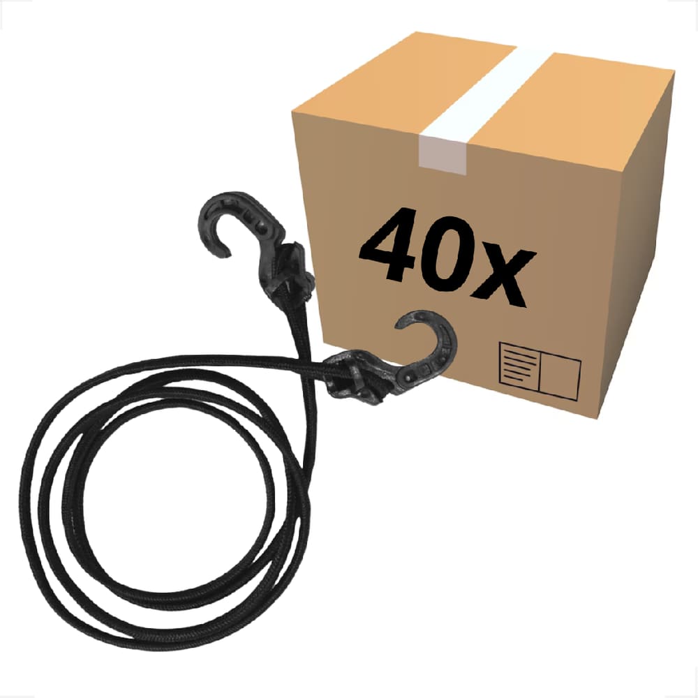 40 Unidades Elástico Bagageiro Extensor Gancho 1,5 metros Kit Resistente Forte bike Moto Ponta PVC