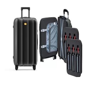 Kit Mala Viagem Para Transporte De Vinho Colmeia Espuma Protetora 6 Garrafas Vidro Anac Winebag
