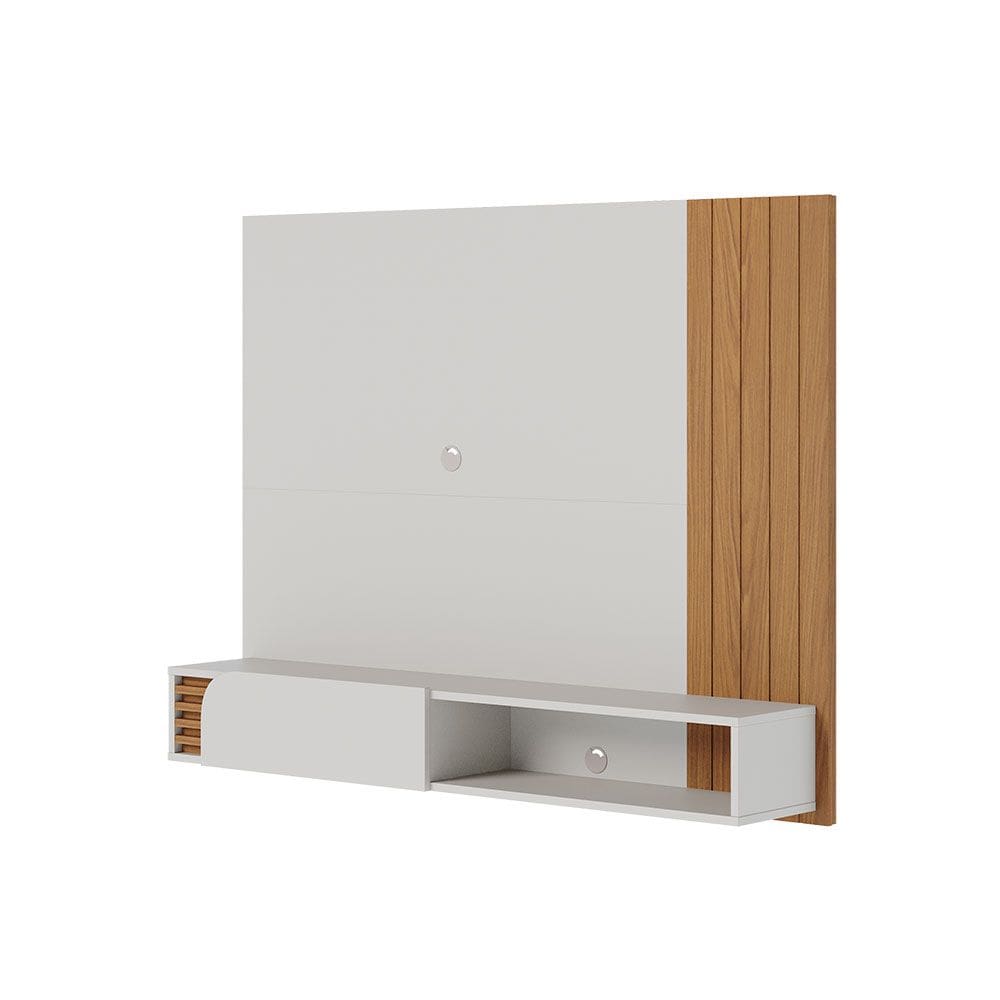 Painel TV 55 Pol 160cm Bancada Suspensa Ripado Hanno C04 - D`Rossi