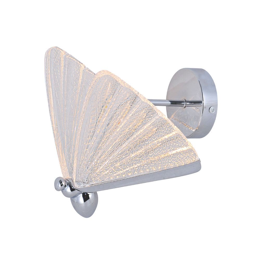 Arandela Borboleta Cromada 23cm Led 6W 3000K Bivolt 15692-PL