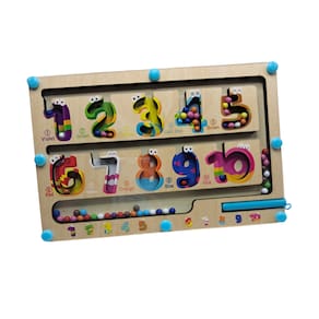 Brinquedo Educativo Labirinto Magnético De Cores e Números Infantil