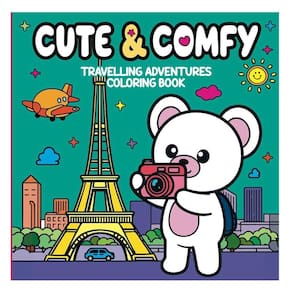Livro para Colorir Travelling Adventures Coloring Book Viagem - Cute &amp; Comfy