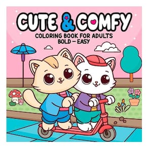 Livro para Colorir Relaxing Vibes Coloring Book Passeio - Cute & Comfy