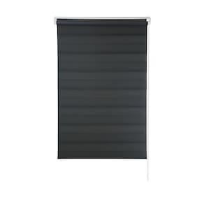 Persiana Zebra Rolo Dupla 140X160 Preta