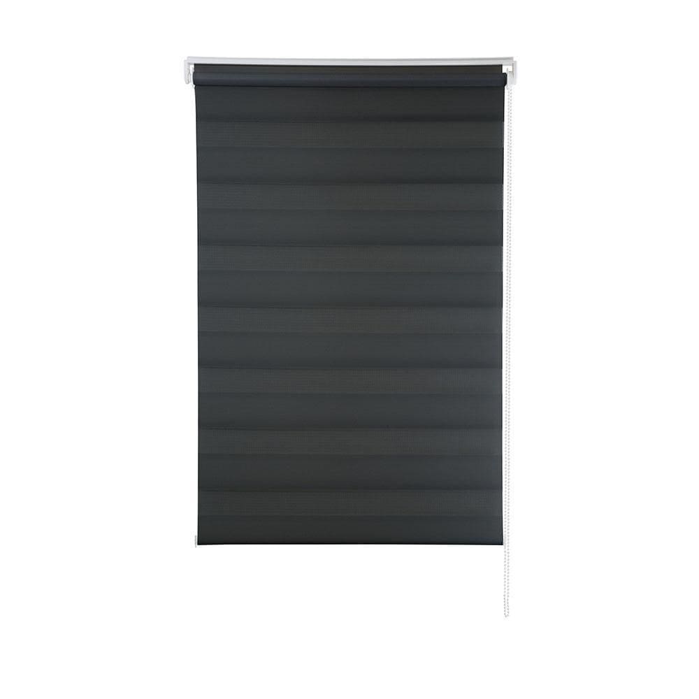 Persiana Zebra Rolo Dupla 120X160 Preta