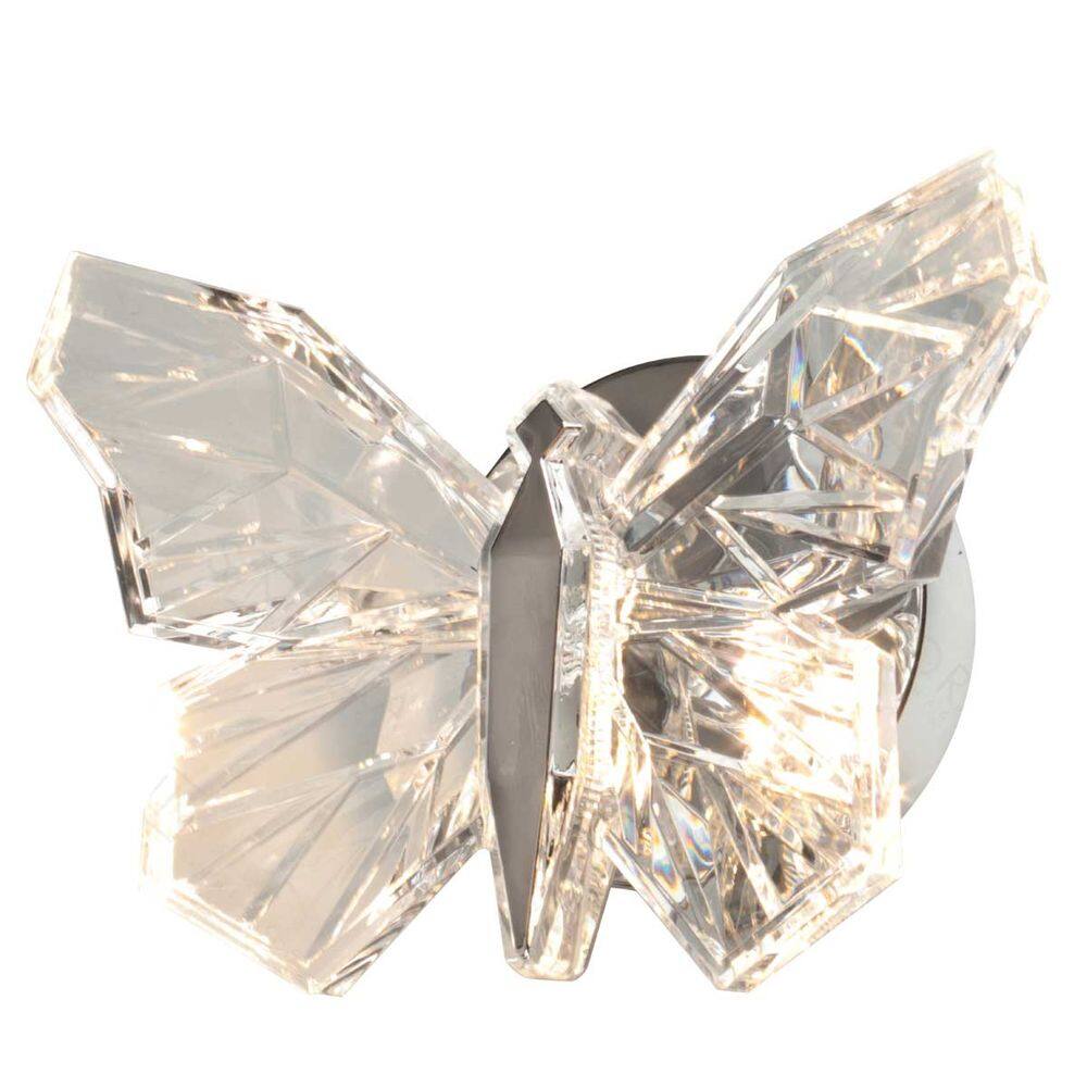 Arandela Borboleta Cromada 20cm Led 8W 3000K Bivolt 15690-PL