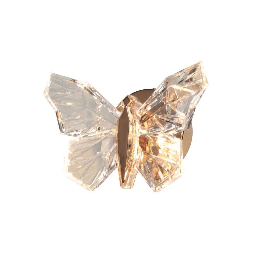 Arandela Borboleta Dourada 20cm Led 8W 3000K Bivolt 15685-PL