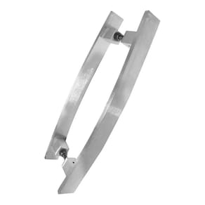 Puxador Barra Chata Curvo Luxo 4X1 Maciço Polido - 60 Cm