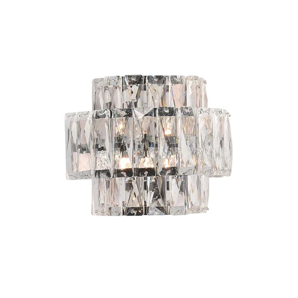 Arandela Cromada com Cristais Transparente 2G9 16cm 15686-PL