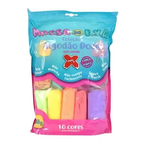Massinha de Modelar de E.V.A Coleção Algodão Doce 10 Cores Patéis 250g - MAKE+