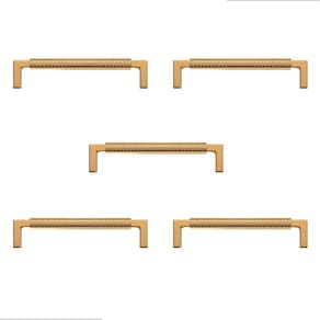 Kit 5 Puxador Zigrinato Il1780 160Mm Bronze Esc Italy Line