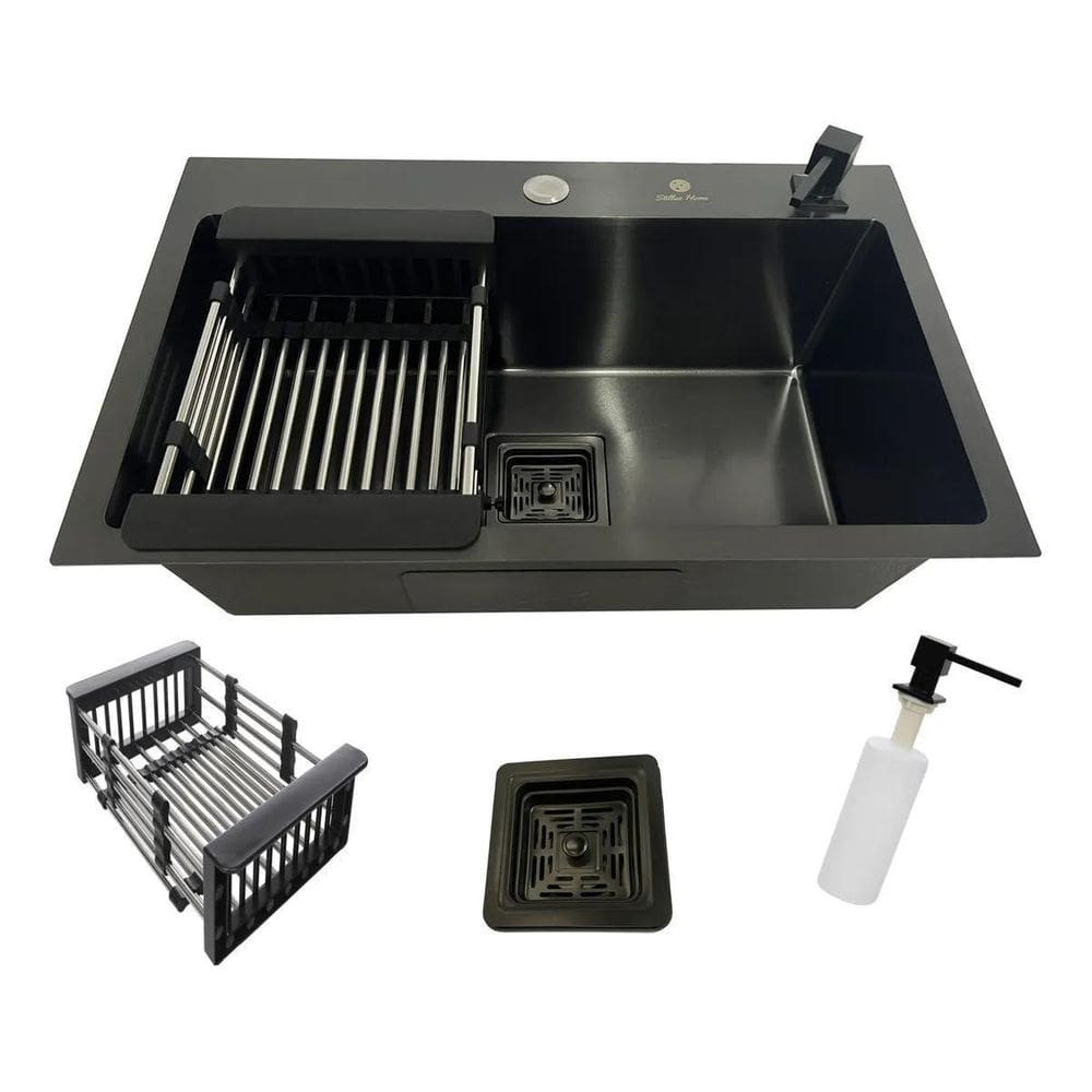 Cuba Gourmet Quadrada Inox 304 Preto Acessórios 60X40 Cub007