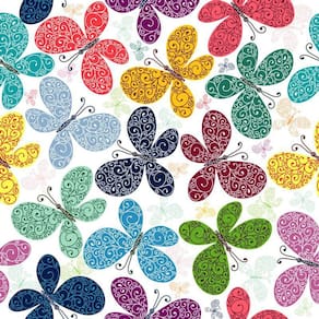 Papel Parede Adesivo Borboletas Coloridas Quarto Infantil