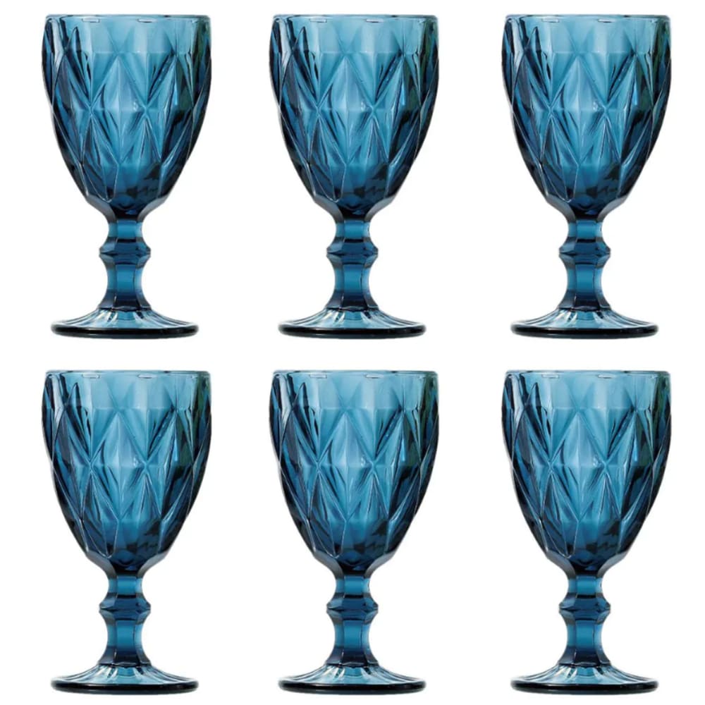 Jogo de Taças Luxx Ellegance 340ml 6 und Vidro Cristal Blue
