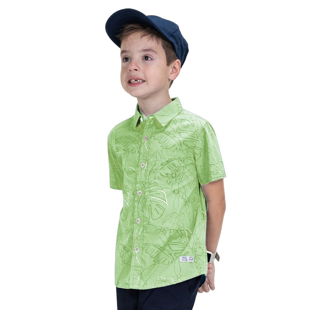 Camisa Infantil Menino Social Popeline Trick Nick Tam 4 ao14