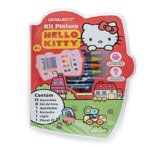 Kit De Pintura Com Estojo Hello Kitty 24 Peças
