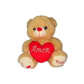Pelucia Urso Na Sacolinha Com Coração Amor Marrom