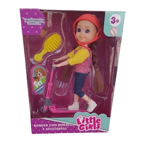 Boneca My Little Girls - Patinete HONGYAO
