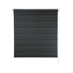 Persiana Zebra Rolo Dupla 160X160 Preta