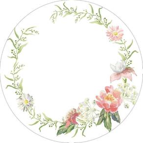 Painel Redondo 3D Sublimado Floral Frd-1578