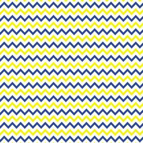 Papel De Parede Azul Escuro Amarelo Branco Chevron Adesivo