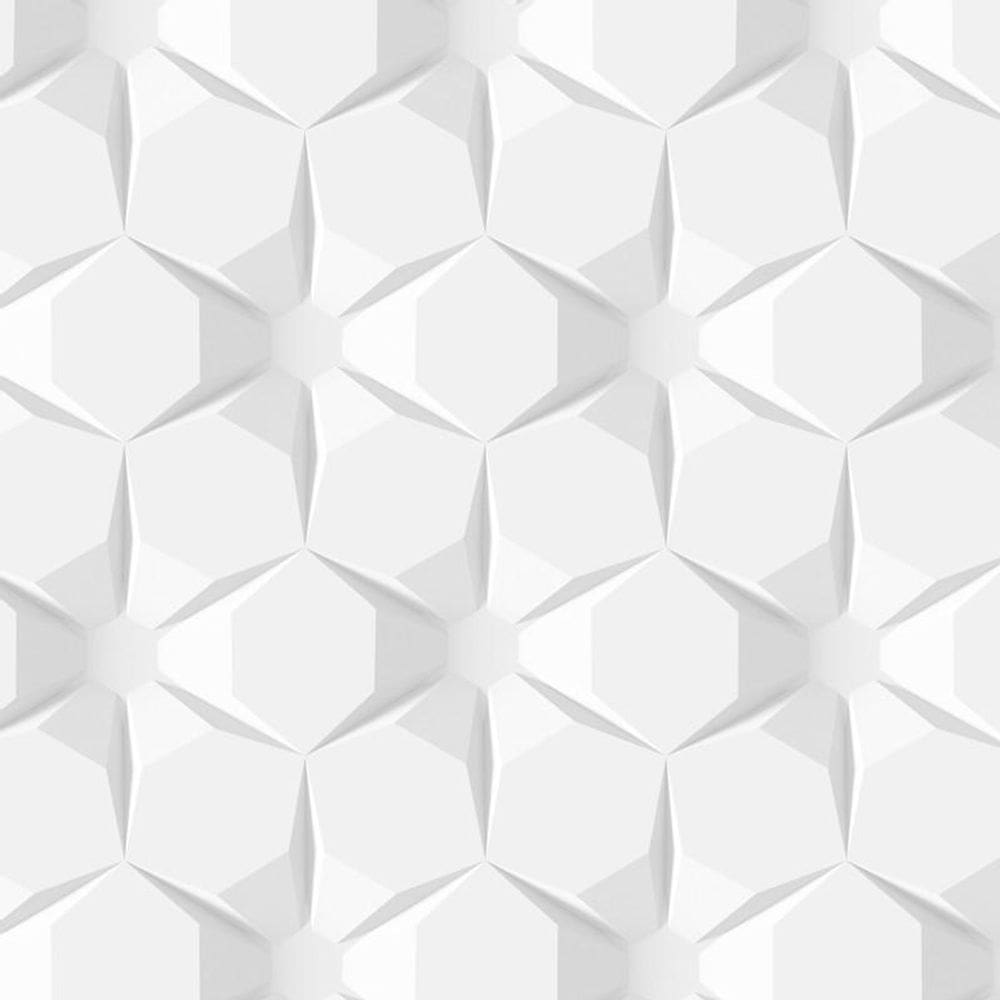 Papel De Parede 3D Losango Hexagano Geometrico Autocolante