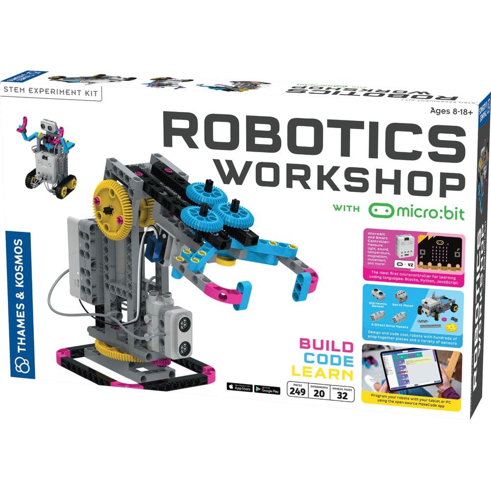 Workshop de robótica Thames & Kosmos com kit Micro:Bit STEM