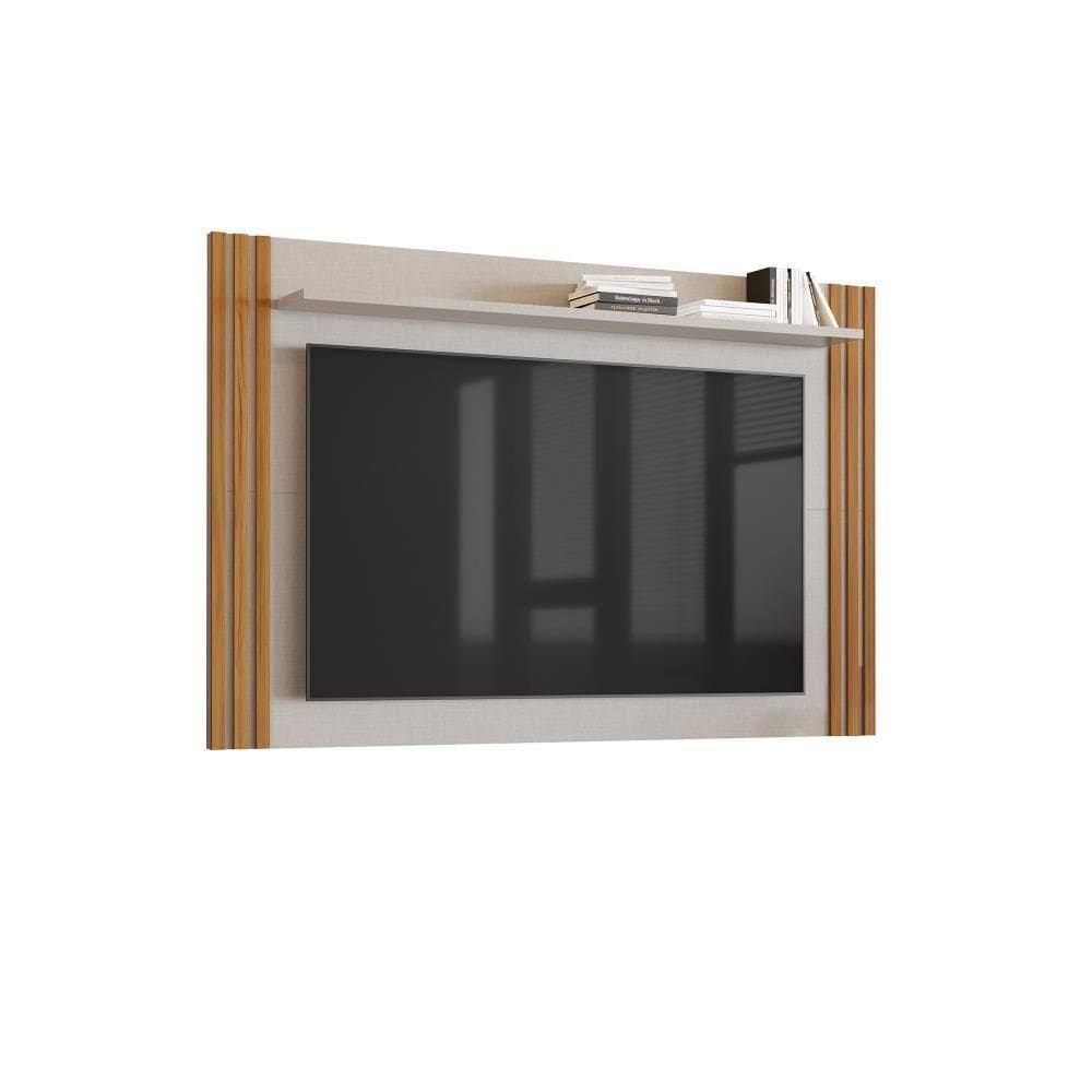 Painel Para Tv Até 65 Nt1375 Ripado Off White-freijó Notável Móveis Off White-freijó