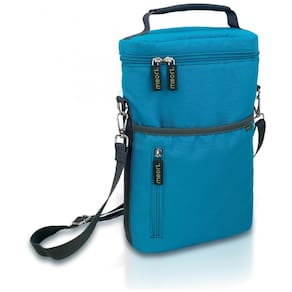 Bolsa Térmica Para Transporte de Vinhos MEORI até 2 Garrafas, Azul