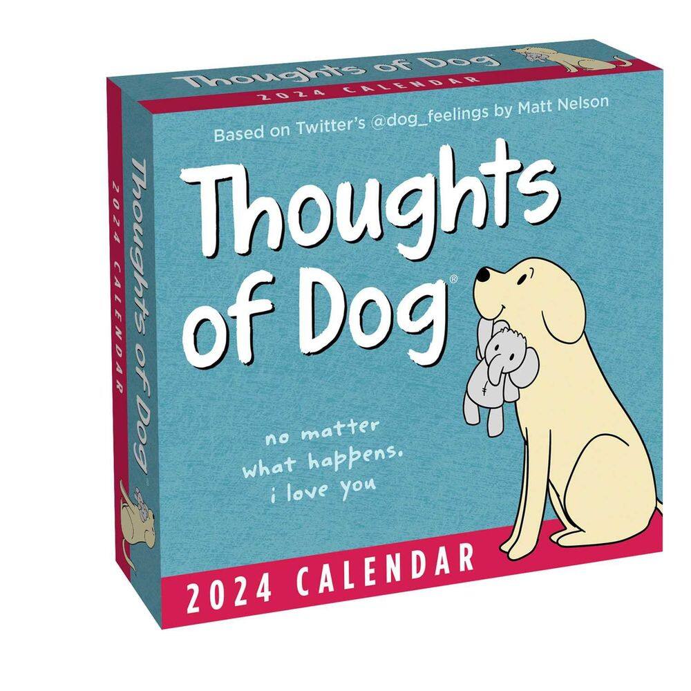 Calendário de mesa Andrews McMeel Publishing Thoughts of Dog 2024