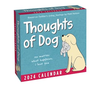 Calendário de mesa Andrews McMeel Publishing Thoughts of Dog 2024