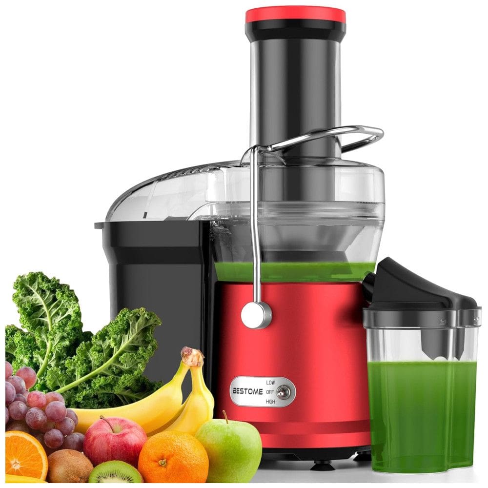 Extrator de Sucos Bestome, 1200W com Bocal de 7,6cm para Frutas e Vegetais Integrais, Duas Velocidades e Motor de Cobre Puro, Alto