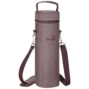 Bolsa Térmica para Vinho Tirrinia, Ideal para Piquenique,Transporte de Garrafa de 750ml, Alça de Ombro, Portátil