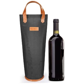 Bolsa Térmica para Vinho Tirrinia, Transporte Fácil e Elegante para Viagens, Picnics e Presentes para Amantes de Vinho - Preto