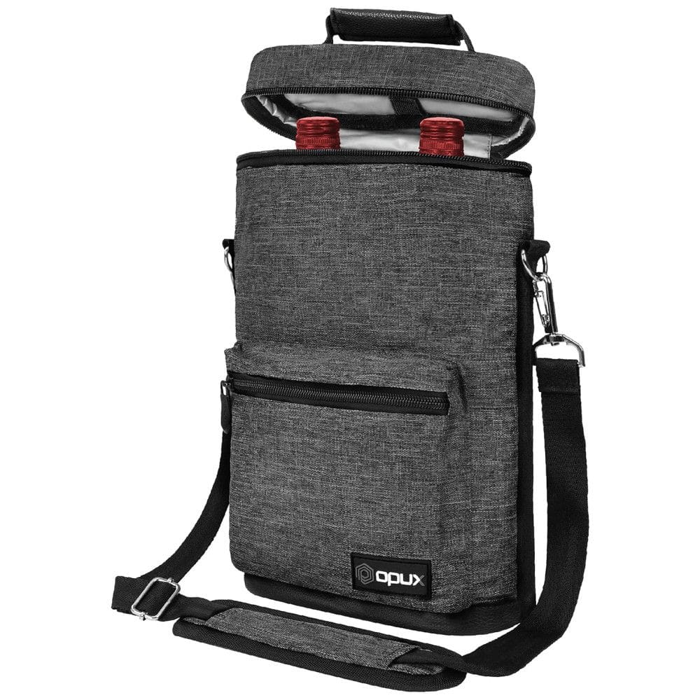 Porta-Garrafas Térmico para 2 Garrafas de Vinho OPUX, Bolsa Isolante para Viagens e Piqueniques, Case Acolchoado à Prova de Vazamentos,