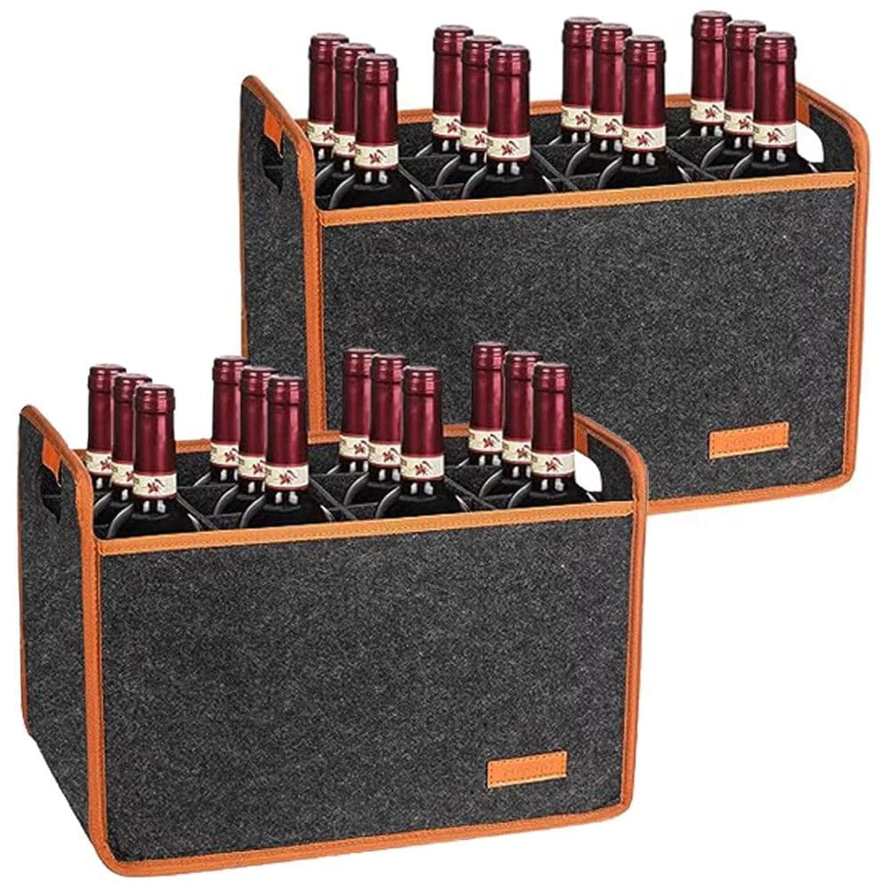 Bolsa Térmica para 12 Garrafas de Vinho da Foyego - Kit com 2 Unidades, Ideal para Viagens, Camping e Piqueniques, Presente Ideal para