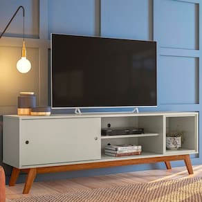 Rack para TV Até 60 Polegadas Vertigo 1 Porta Off White - Pnr Móveis