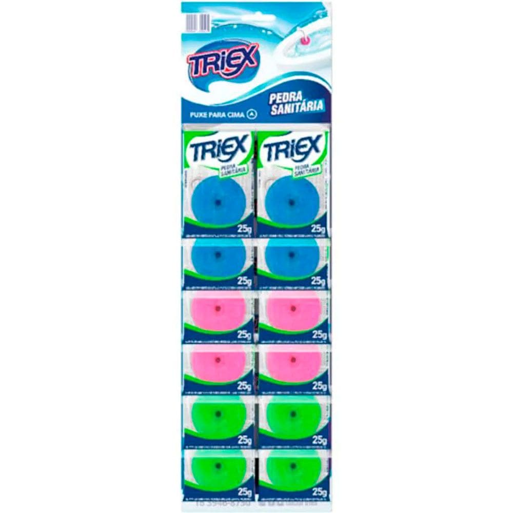 Kit Pedra Sanitária Cartela 3un Triex