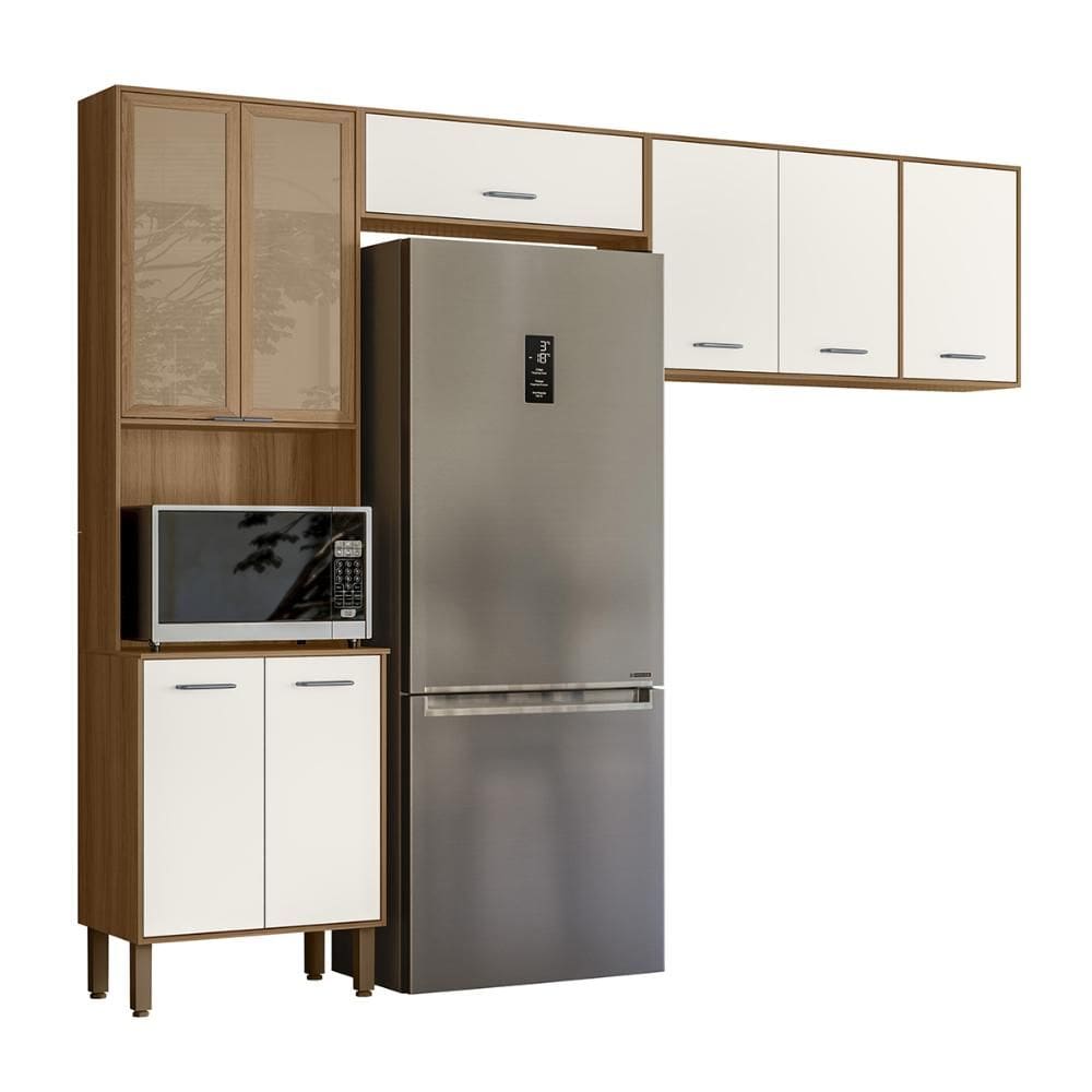 Armario de Cozinha Compacta Paolla 261,2 cm com 8 Portas