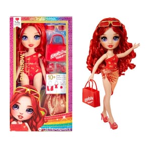 Boneca moderna Rainbow High Swim & Style Ruby com acessórios
