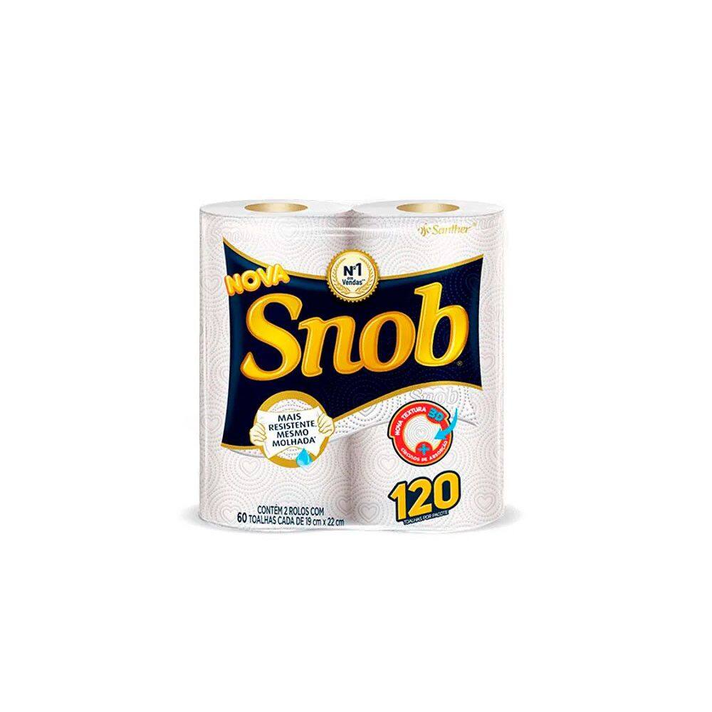 Toalha de Papel Cozinha 120 Folhas c/2 Rolos - Snob
