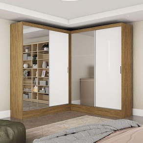 Closet Casal Duplo Belém 4 Portas 4 Gavetas Carioca Móveis
