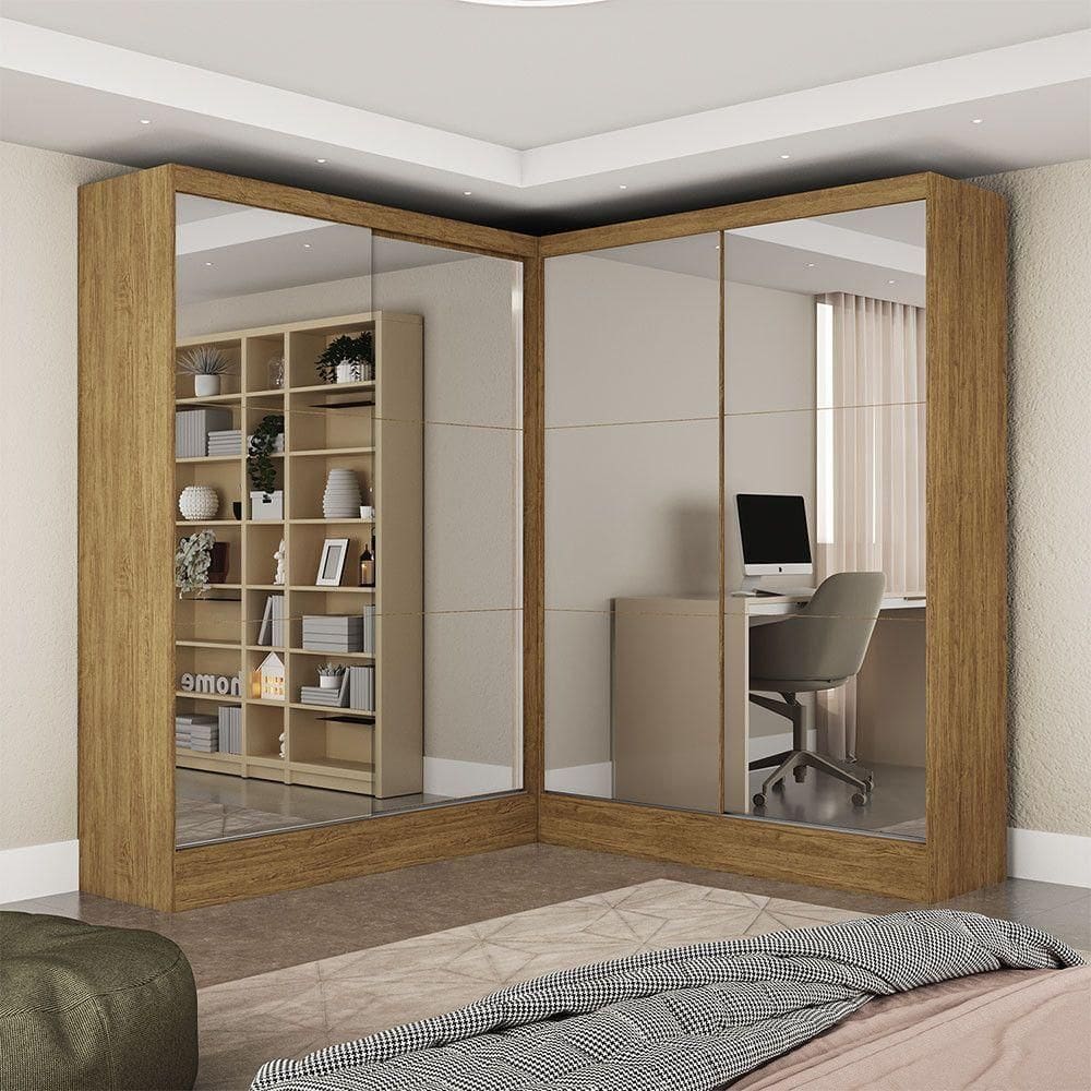Closet Casal Belém 4 Portas Premium 4Gavetas Carioca Móveis