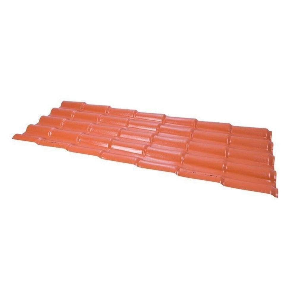 Kit 20 Telhas Pvc Colonial 25 2,30cm X 0,86cm X 2.5cm 5 Ondas Marrom